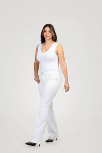 Slim Boot Forever White Jeans