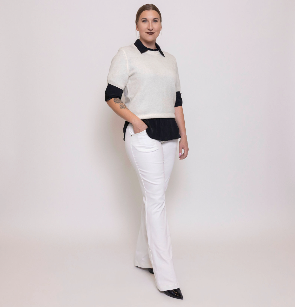 Slim Boot Forever White Jeans